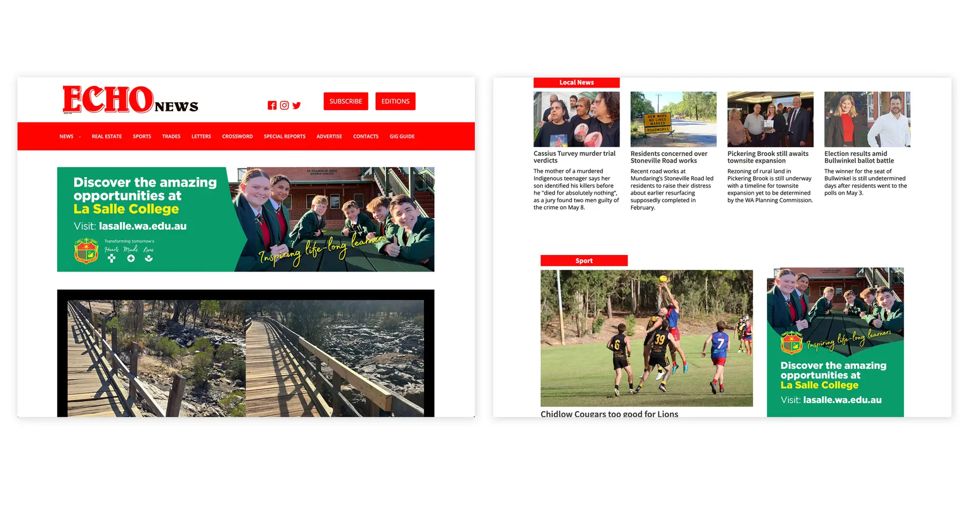 Digital campaign targeted at their local school community